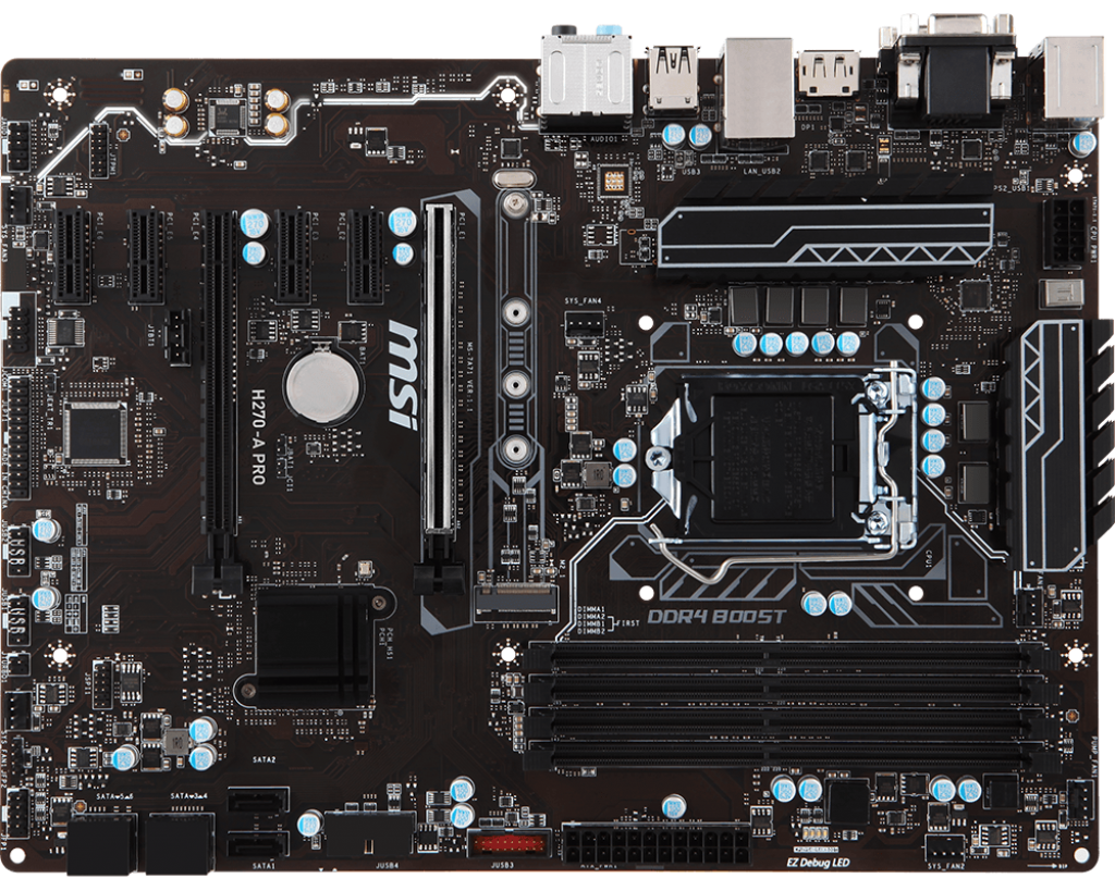 MSI H270-A PRO Intel Compatible Motherboard for Desktop Computer/PC