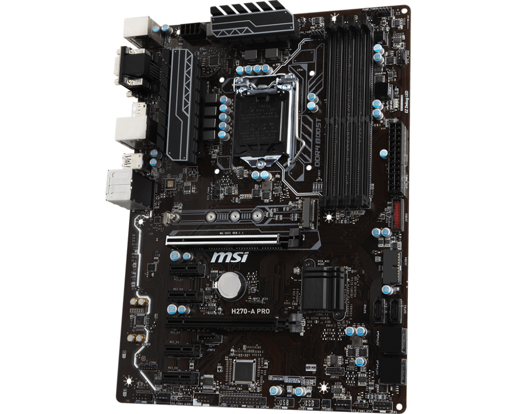 MSI H270-A PRO Intel Compatible Motherboard for Desktop Computer/PC