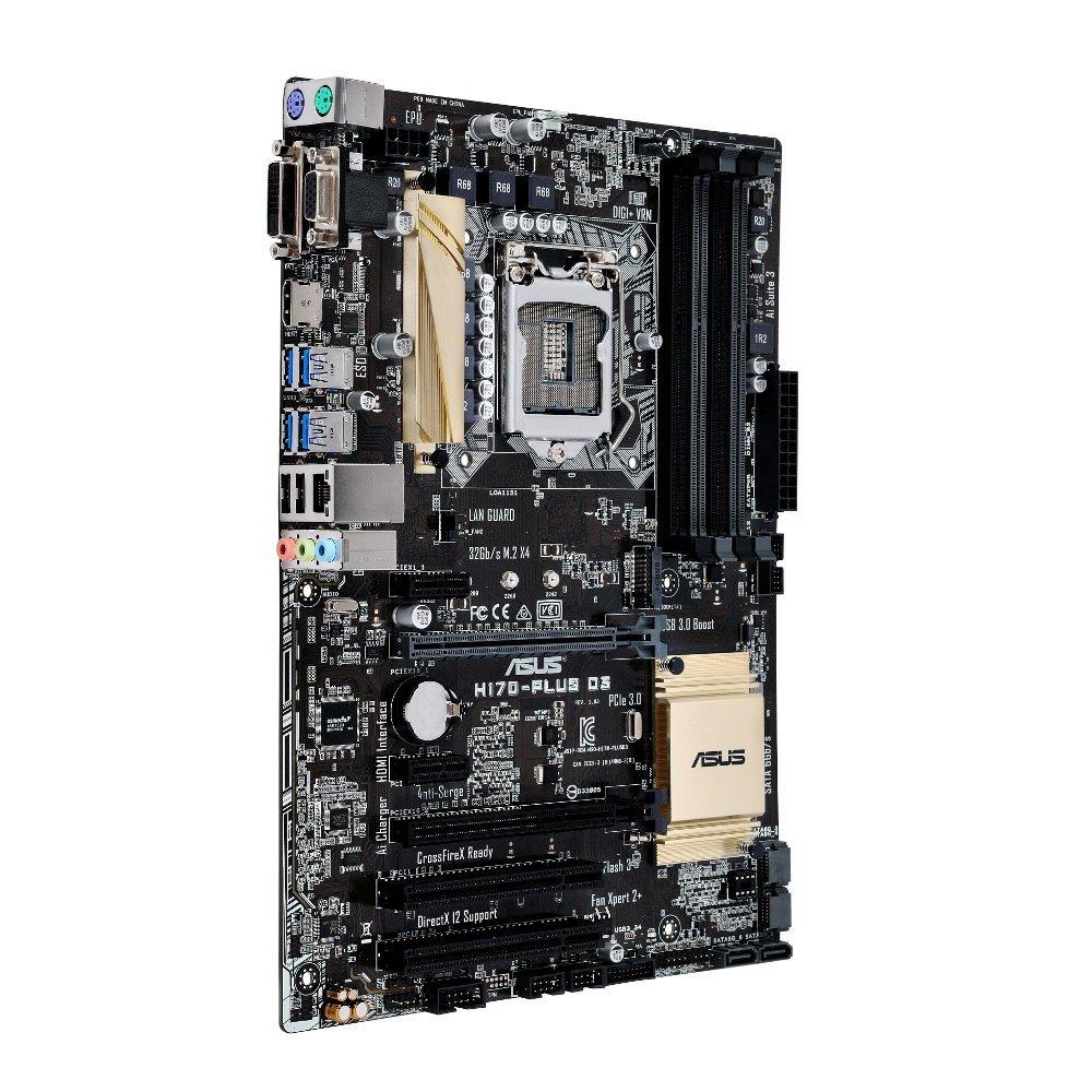 ASUS H170-PLUS D3 (1151) Intel Compatible Motherboard for Desktop Computer/PC
