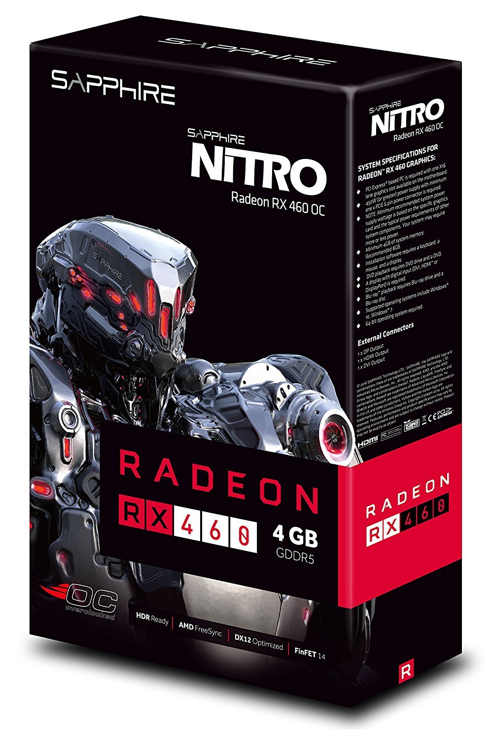 SAPPHIRE Radeon RX 460 OC (4GB DDR5) Graphics Card for Gaming PC