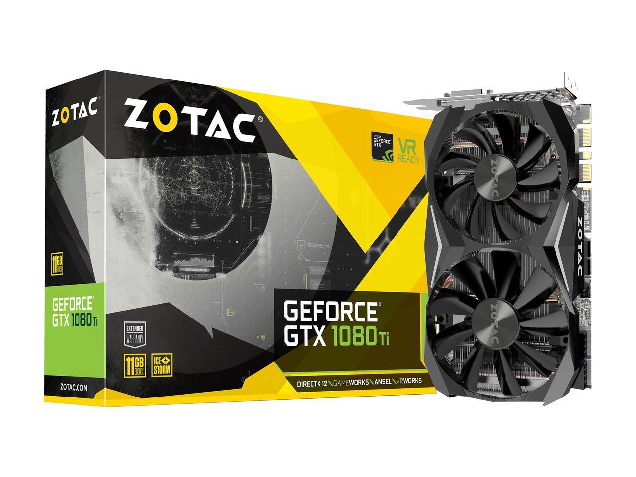 ZOTAC GeForce GTX 1080Ti 11GB DDR5 Graphics Card for Gaming PC