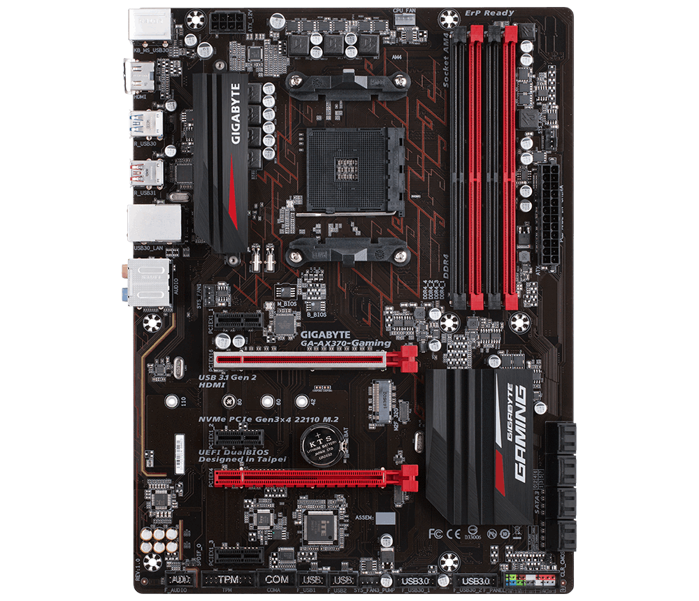 Gigabyte GA-AX370-GAMING AMD Compatible Motherboard for Desktop Computer/PC