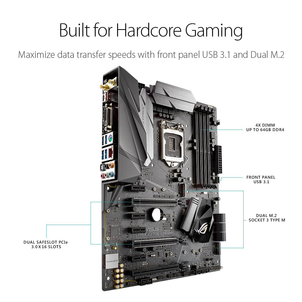 ASUS STRIX Z270E GAMING Intel Compatible Motherboard for Desktop Computer/PC
