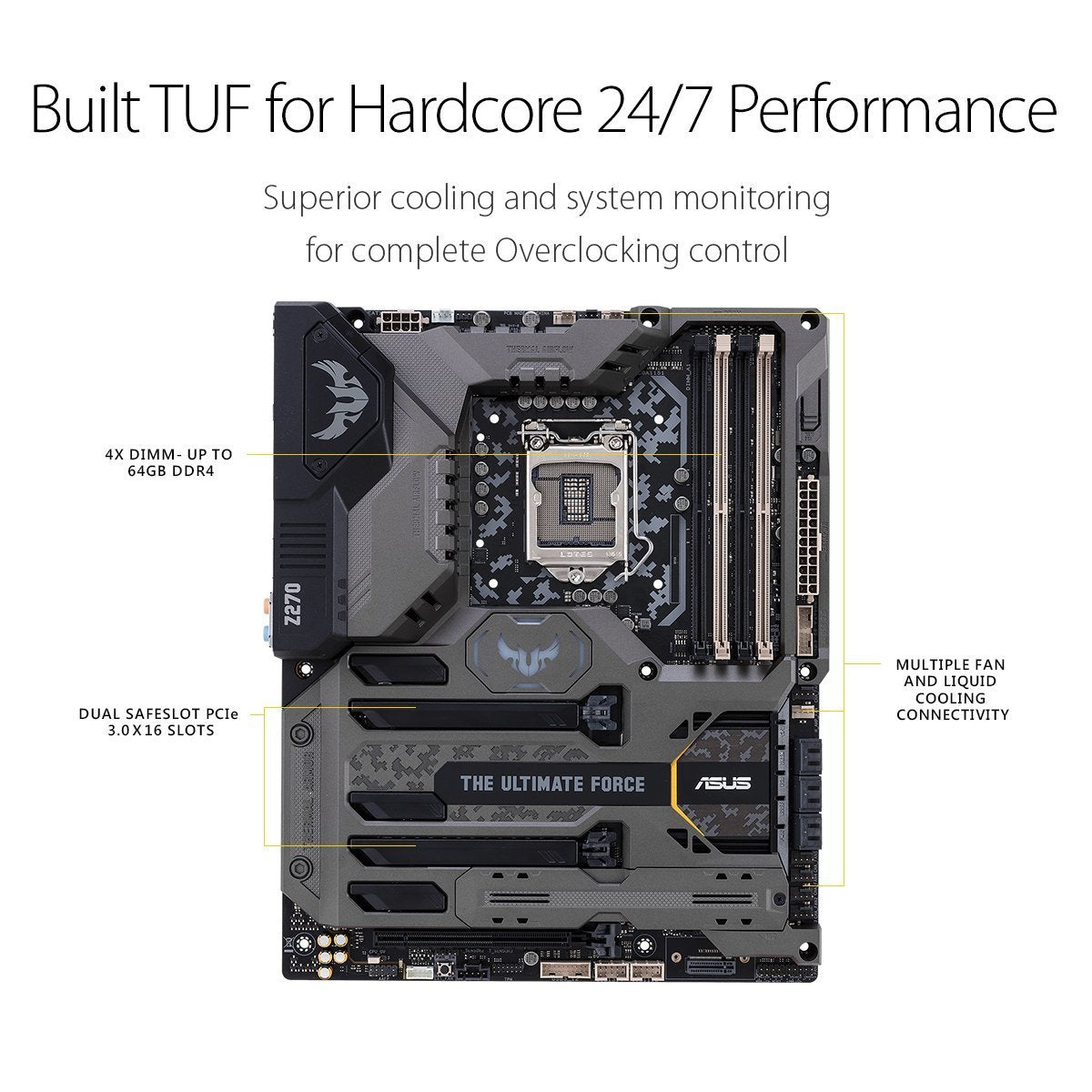 ASUS TUF Z270 MARK 1 Intel Compatible Motherboard for Desktop Computer/PC
