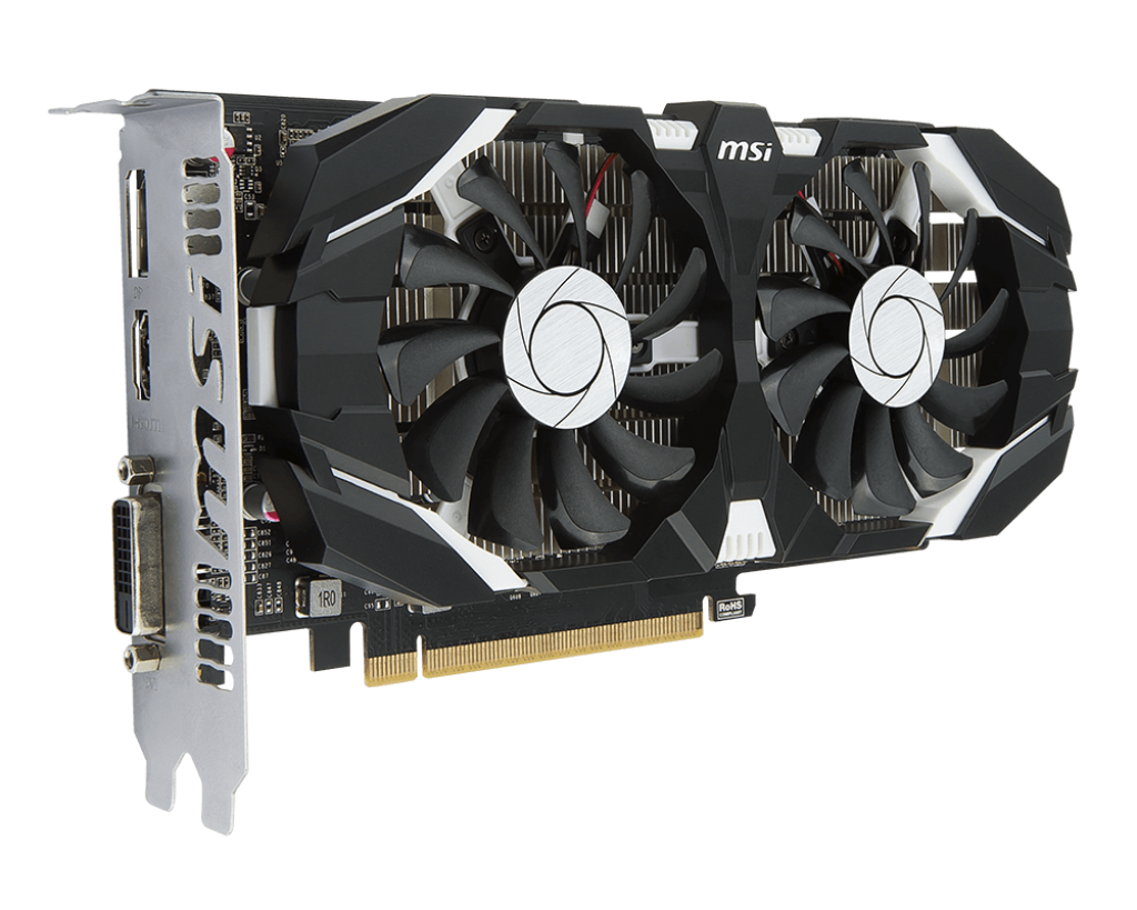 MSI GeForce GTX 1050 2GB OC DUAL FAN Graphics Card for Gaming PC
