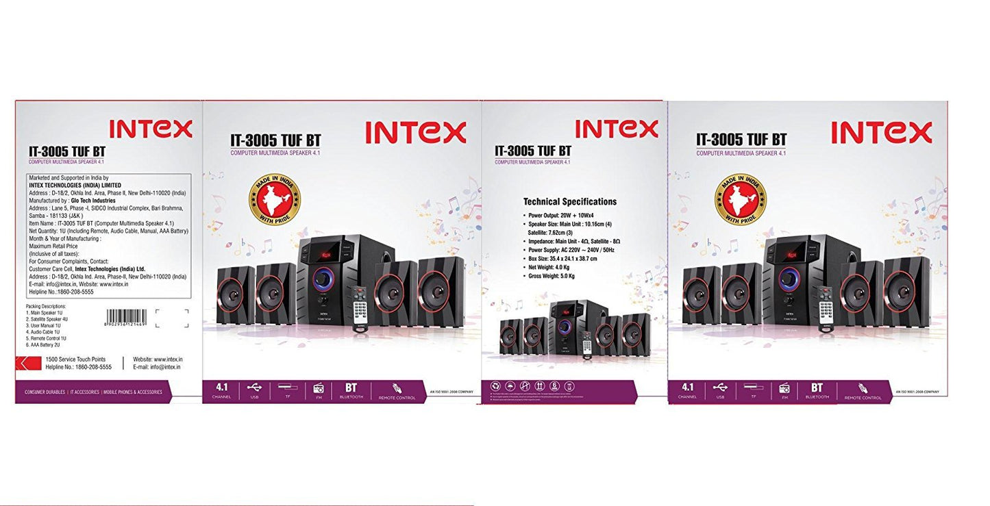 INTEX 3005 4.1 BT Multimedia Speaker