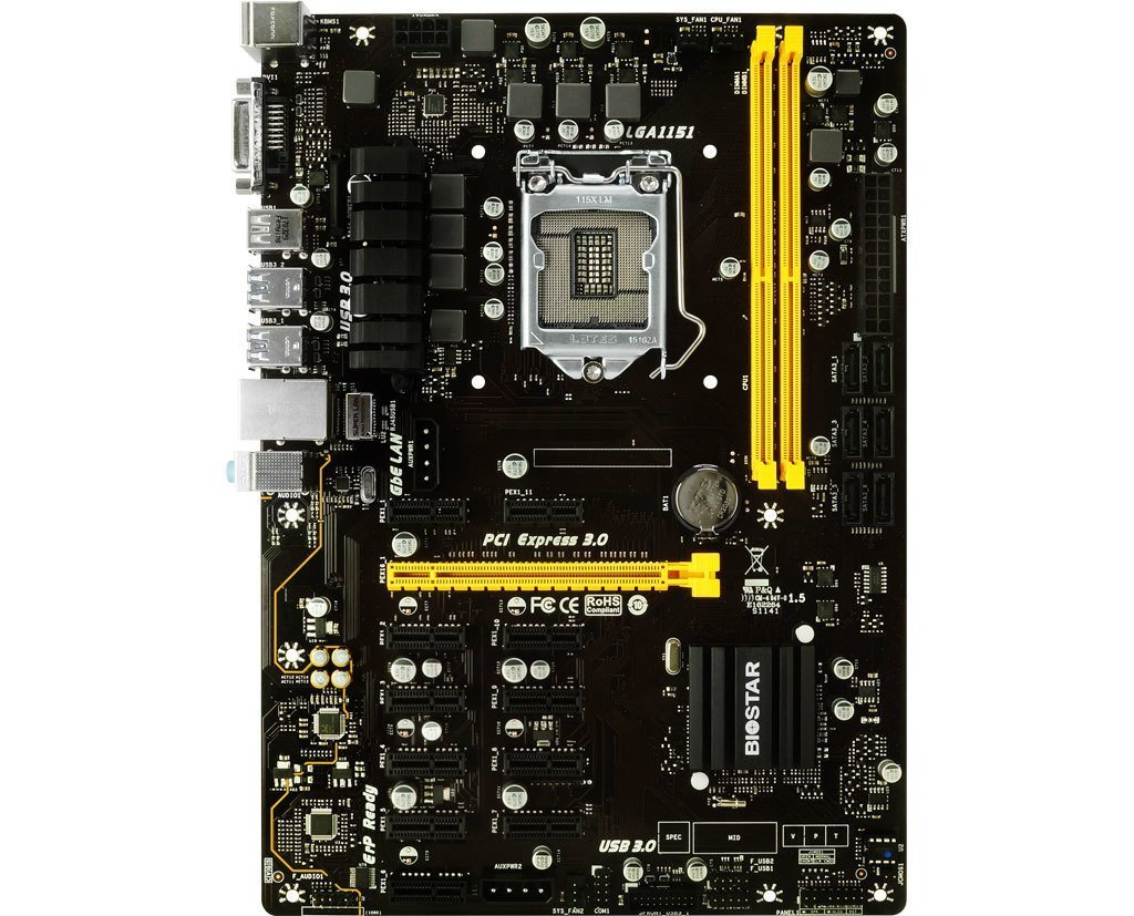 BIOSTAR TB250-BTC PRO Intel Compatible Motherboard for Desktop Computer/PC