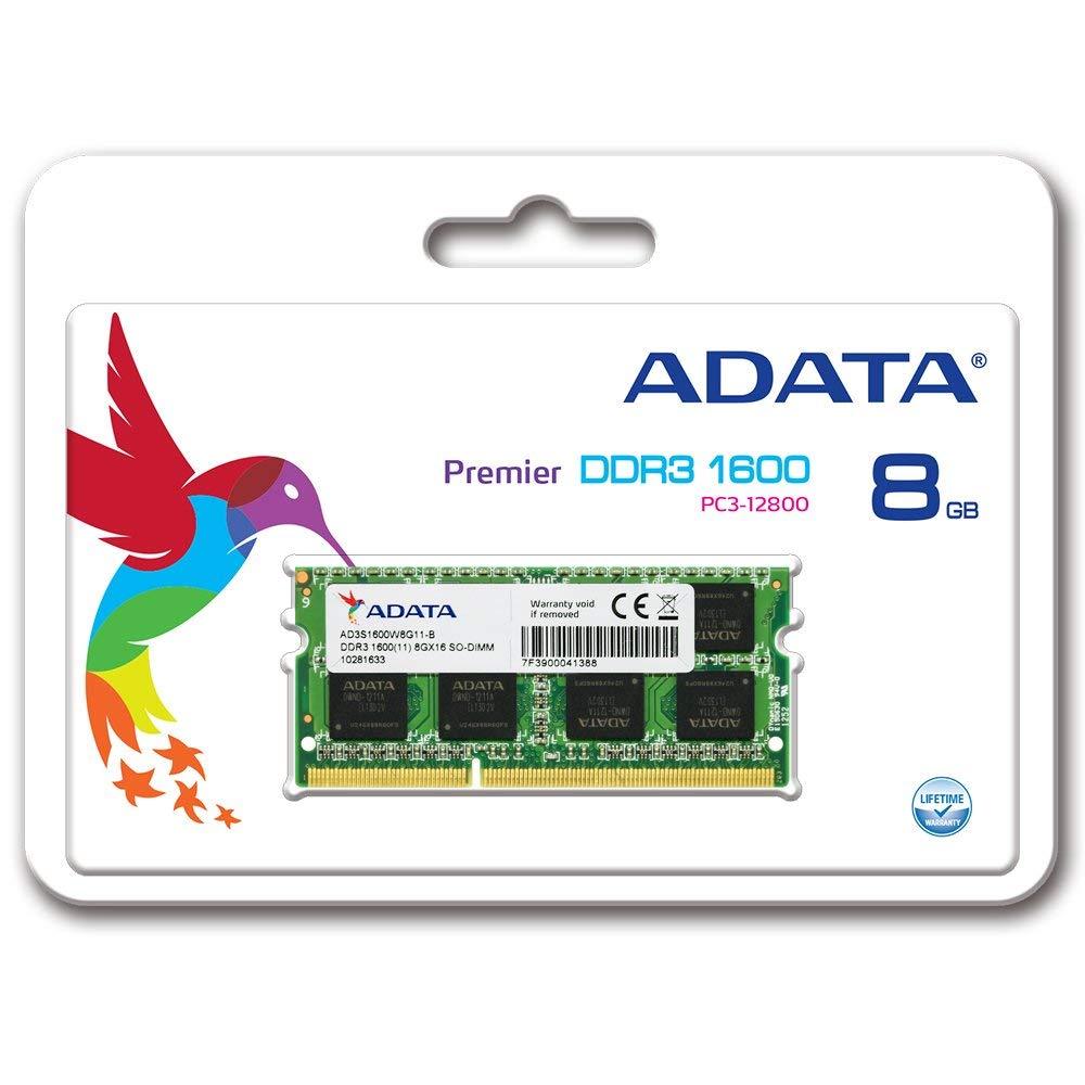 ADATA 8GB DDR3 1600MHz AD3S1600W8G11-R Laptop Memory