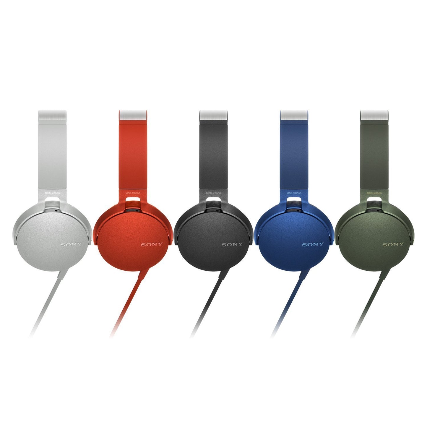 SONY MDR-XB 550AP On-Ear Headphones with Mic (Blue)