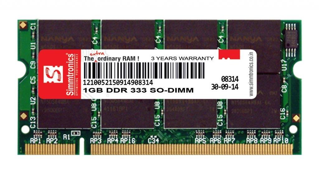 SIMMTRONICS 1GB DDR1 RAM for Desktop Computer/PC