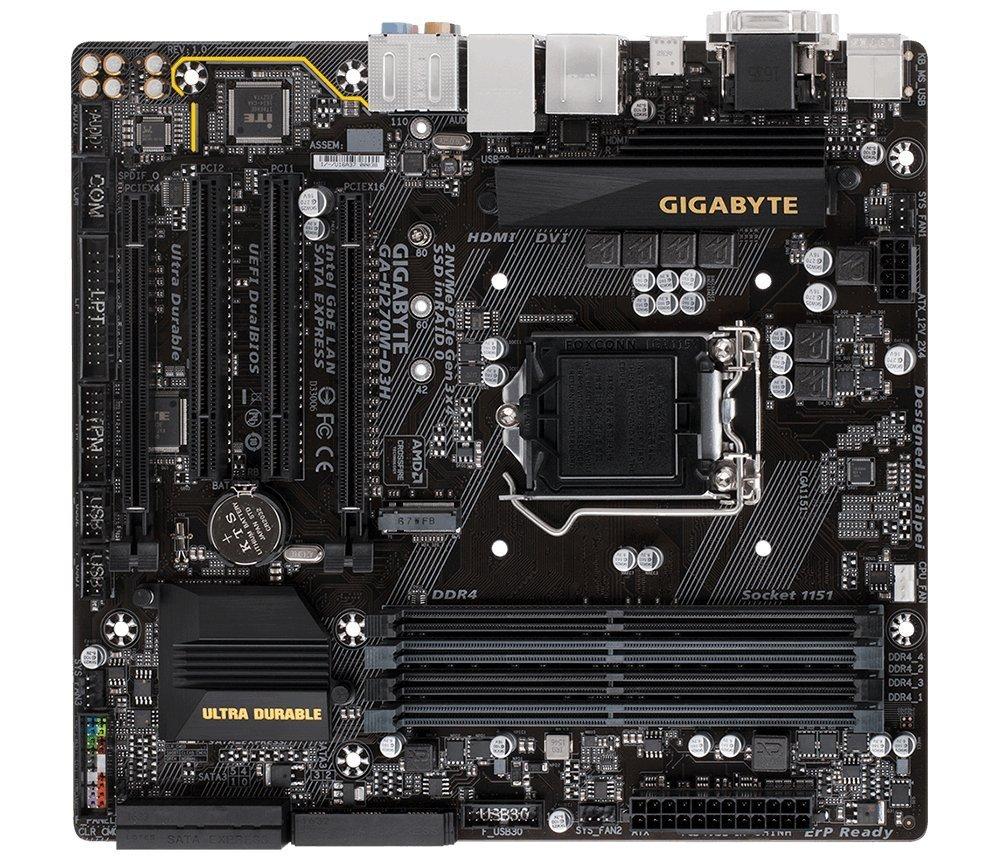 GIGABYTE H270M-D3H Intel Compatible Motherboard for Desktop Computer/PC