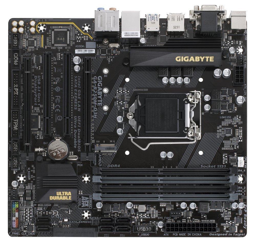GIGABYTE B250M-D3H Intel Compatible Motherboard for Desktop Computer/PC