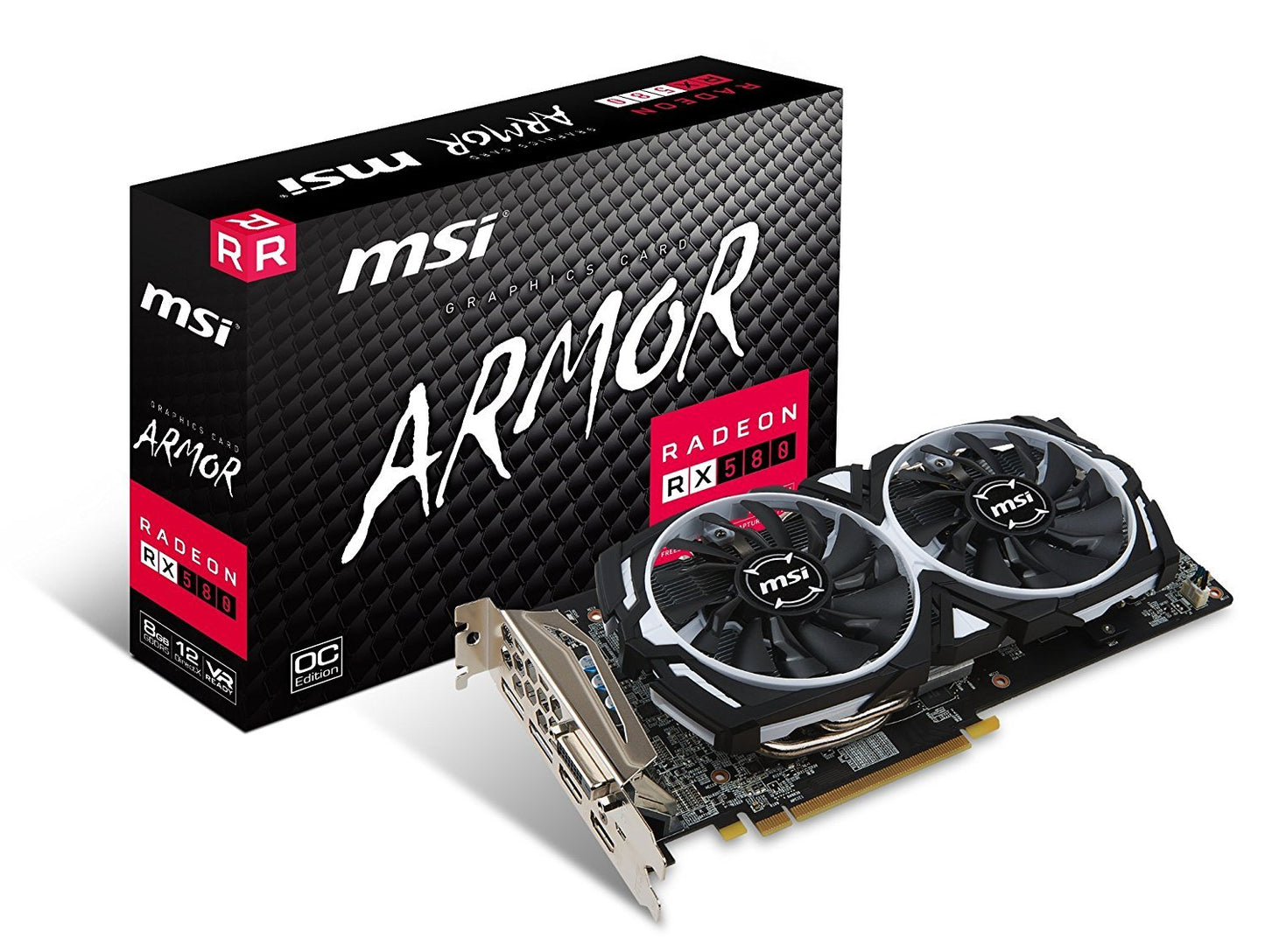 MSI RX 580 ARMOR 8GB OC Graphics Card for Gaming PC