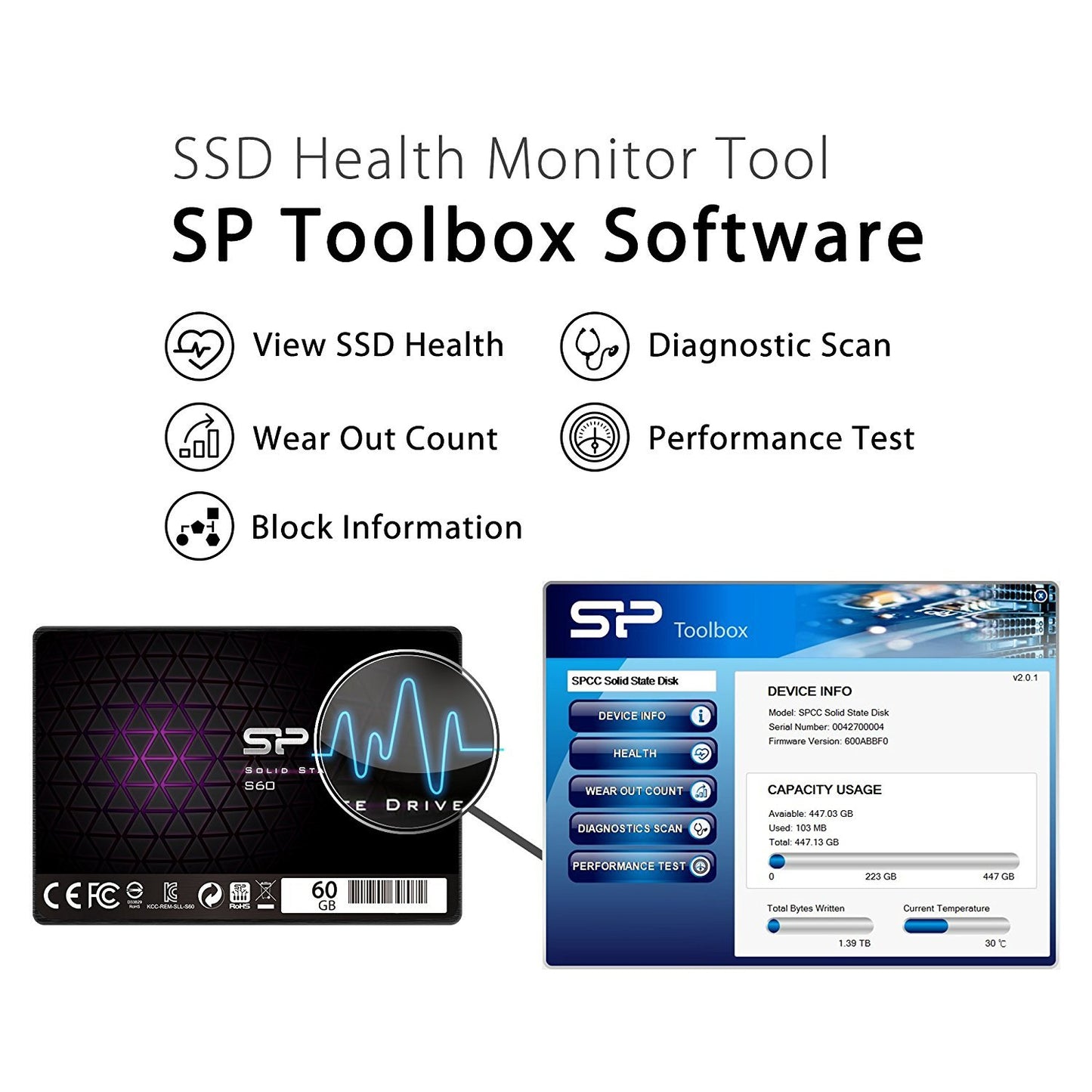 SILICON POWER 60GB SSD For Desktop/Laptop
