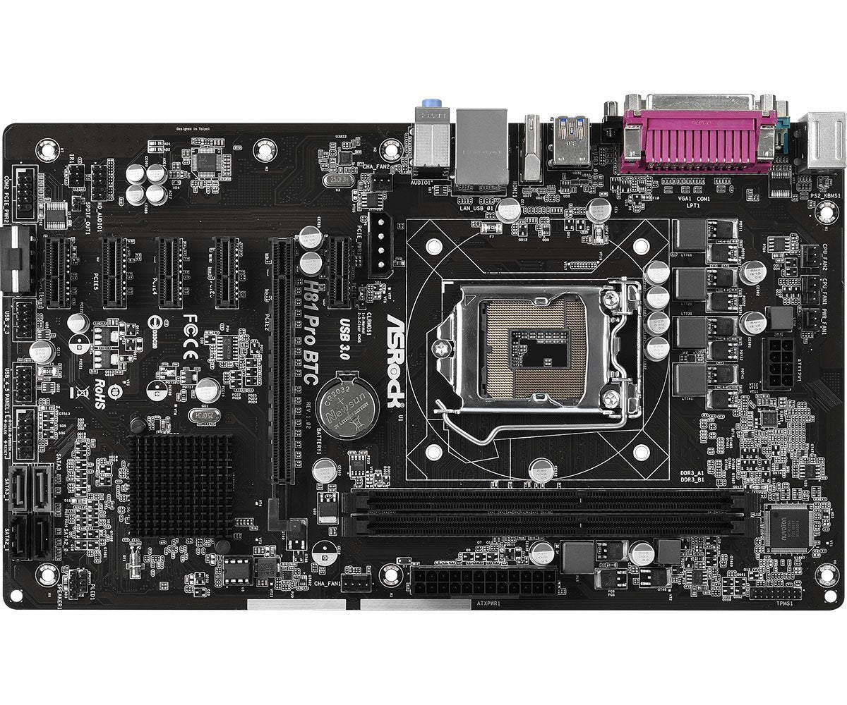 ASROCK H81 PRO BTC R2.0 Intel Compatible Motherboard for Desktop Computer/PC