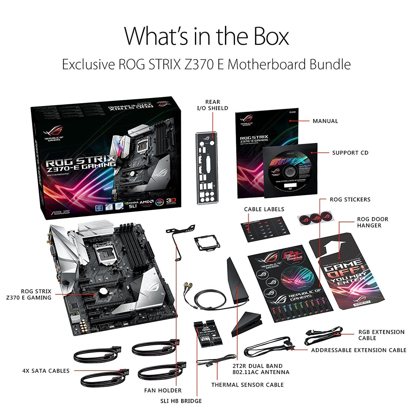 ASUS ROG STRIX Z370-E GAMING Intel Compatible Motherboard for Desktop Computer/PC