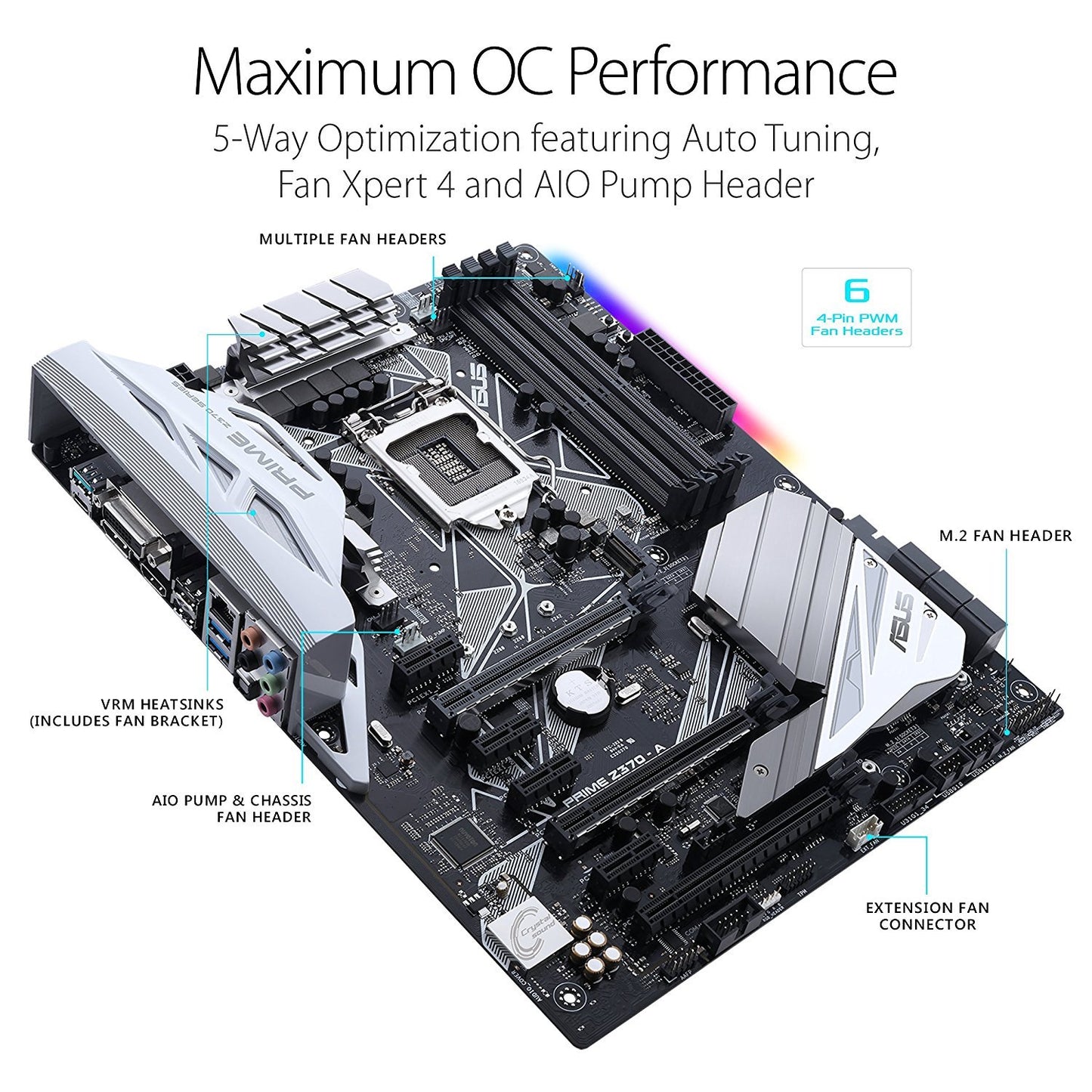 ASUS PRIME Z370-A LGA1151 Intel Compatible Motherboard for Desktop Computer/PC