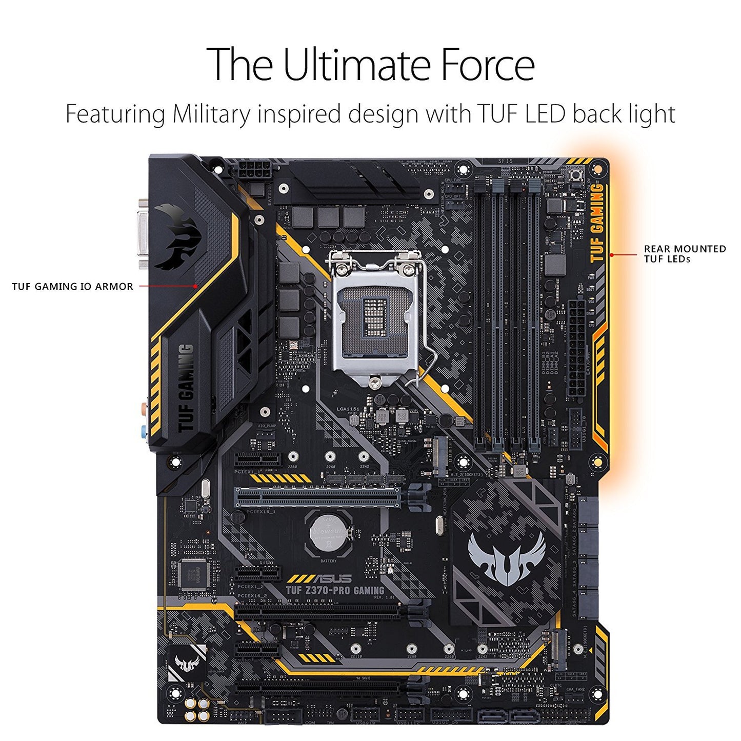 ASUS TUF Z370-PRO GAMING Intel Compatible Motherboard for Desktop Computer/PC