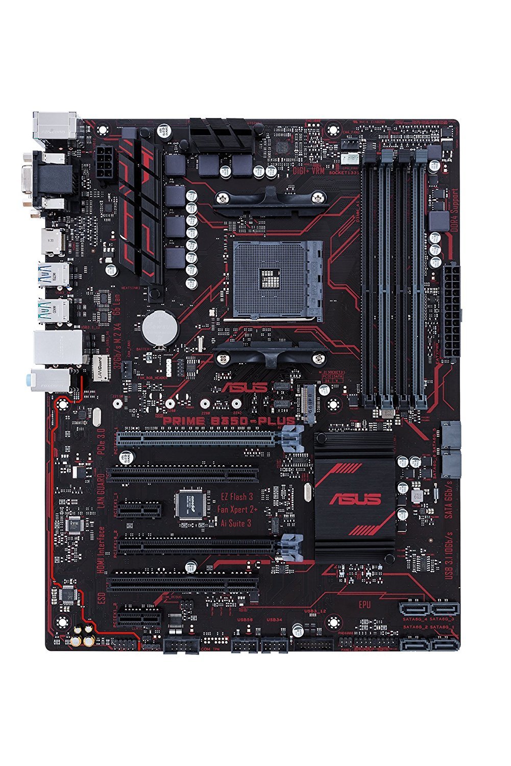 ASUS B350-PLUS Compatible Motherboard for Desktop Computer/PC