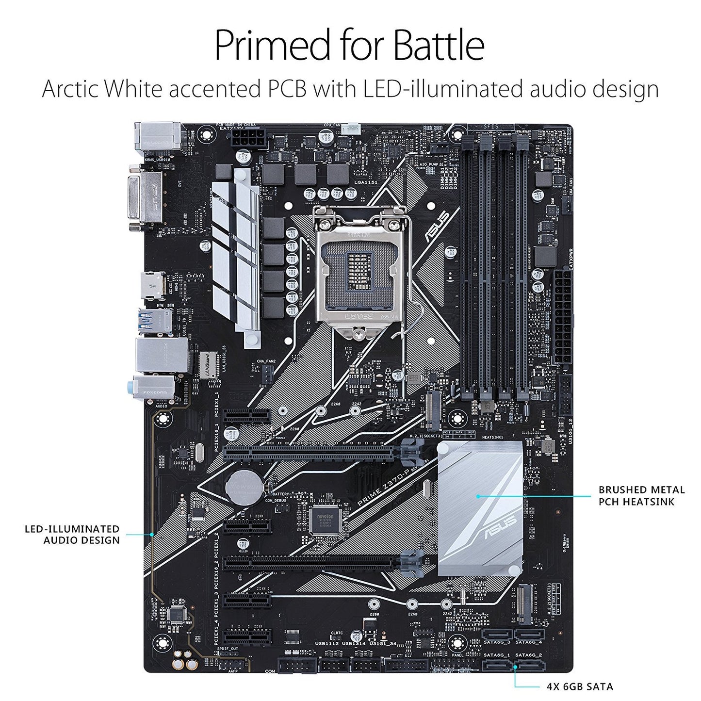 ASUS PRIME Z370-P LGA1151 Intel Compatible Motherboard for Desktop Computer/PC