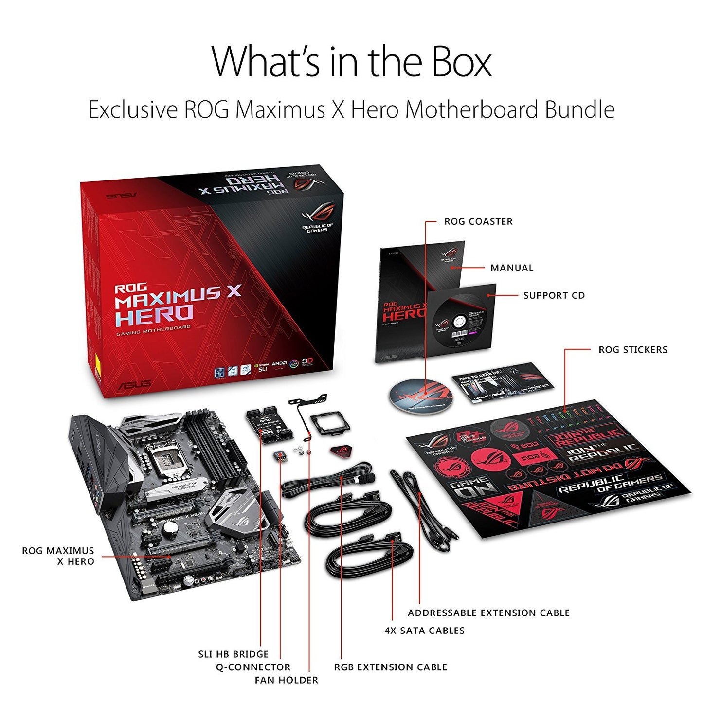 ASUS ROG MAXIMUS X HERO Intel Compatible Motherboard for Desktop Computer/PC