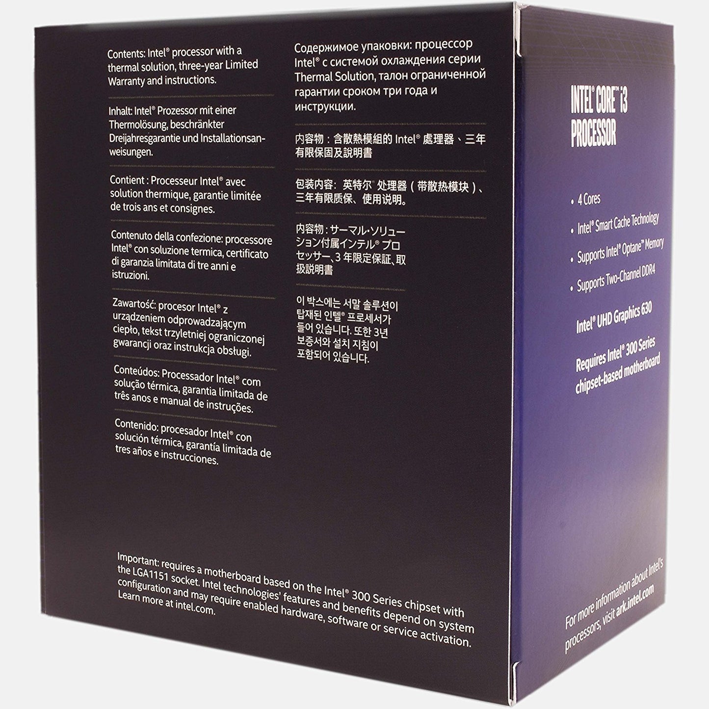 INTEL I-3 (8100) 8th (1151) Desktop Computer Processor