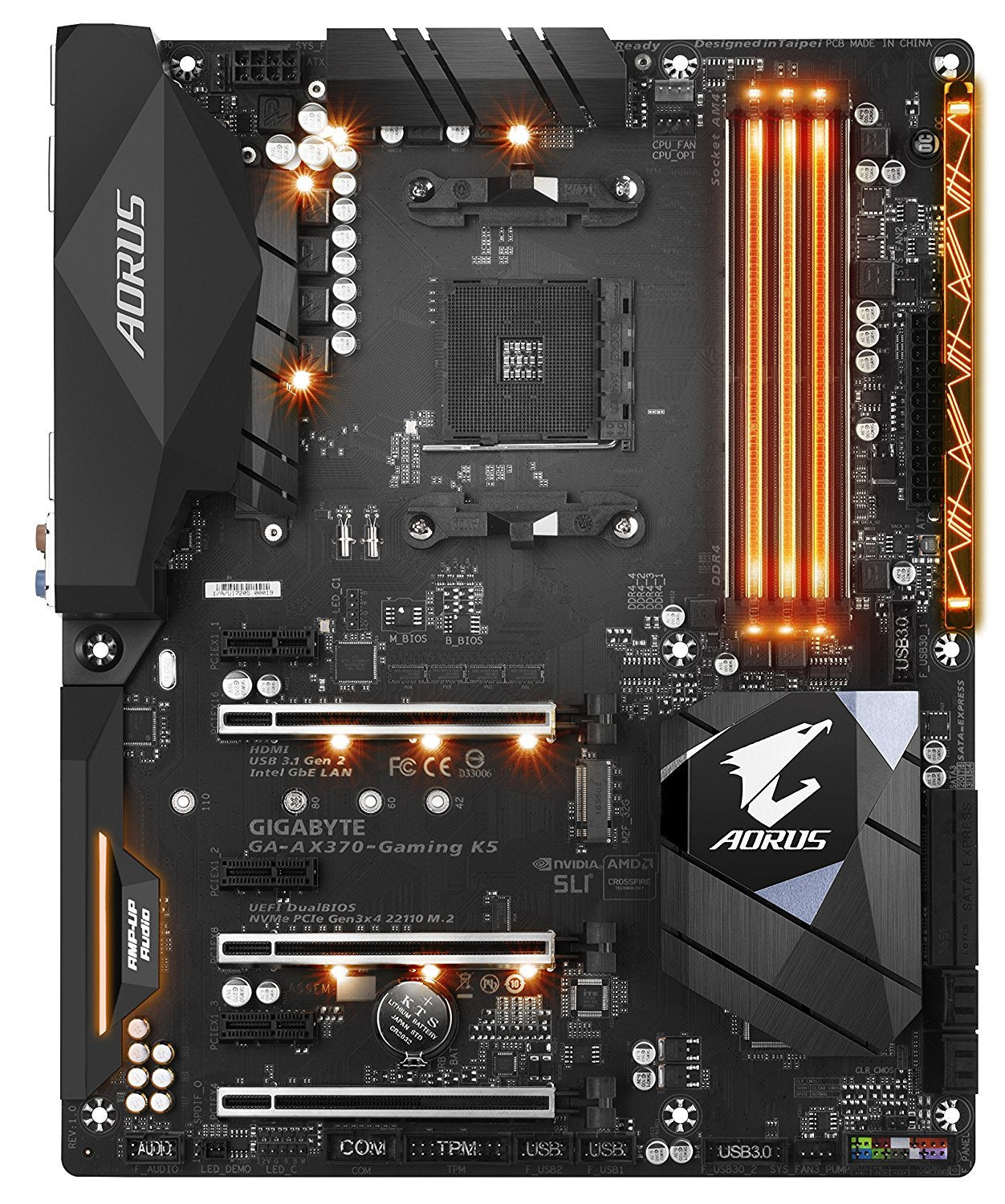 GIGABYTE AX 370-GAMING K5 AMD Compatible Motherboard for Desktop Computer/PC
