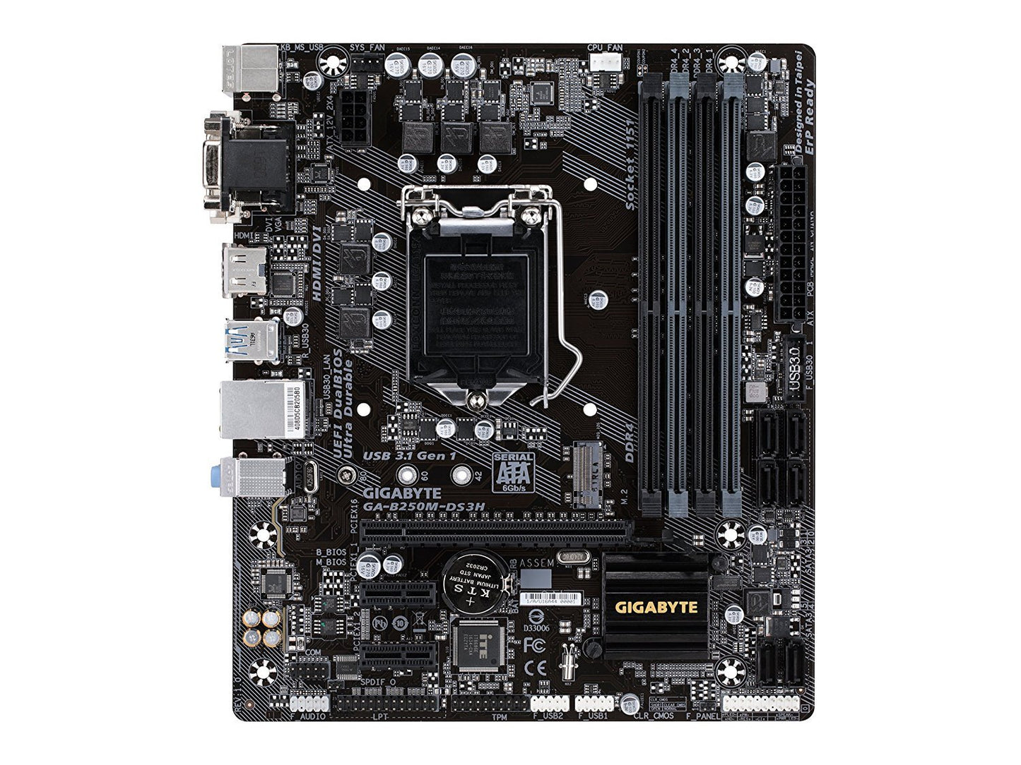 GIGABYTE B250M-DS3H Intel Compatible Motherboard for Desktop Computer/PC