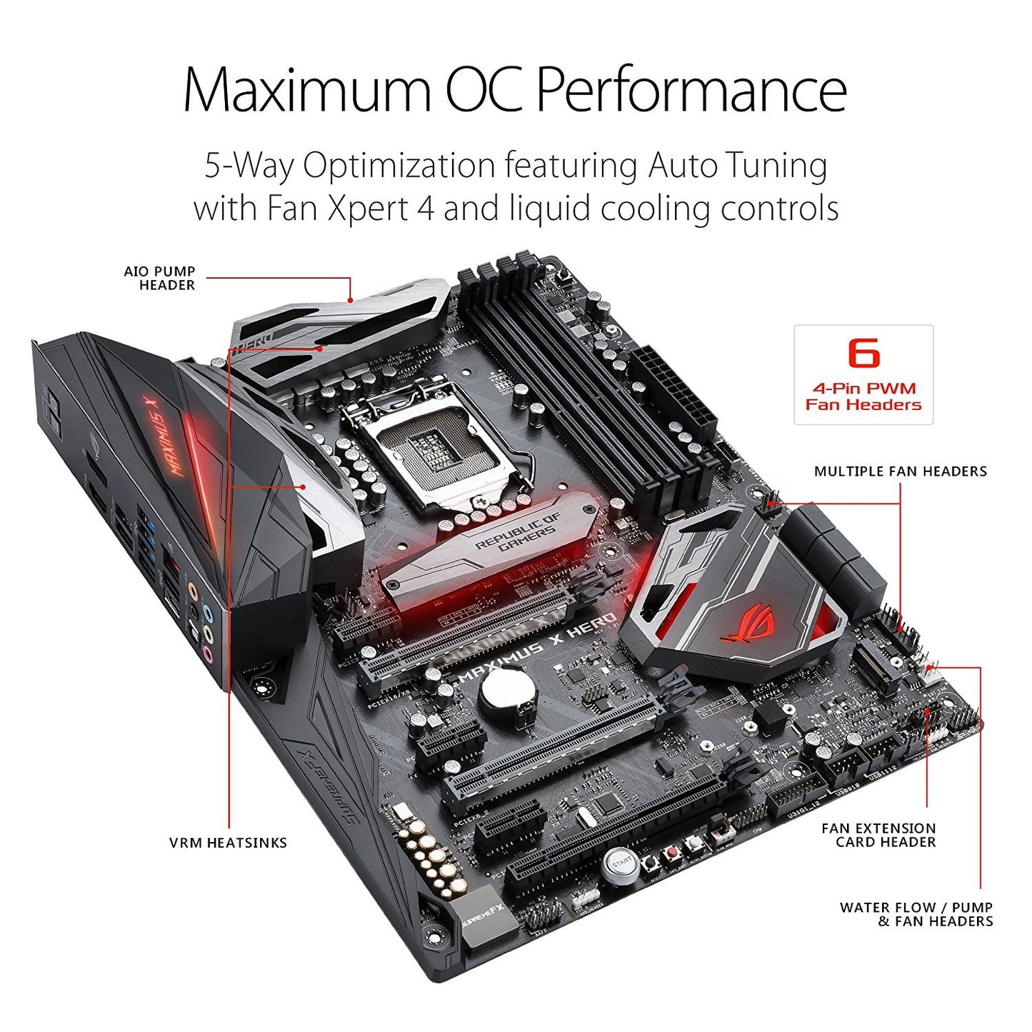 ASUS ROG MAXIMUS X HERO Intel Compatible Motherboard for Desktop Computer/PC