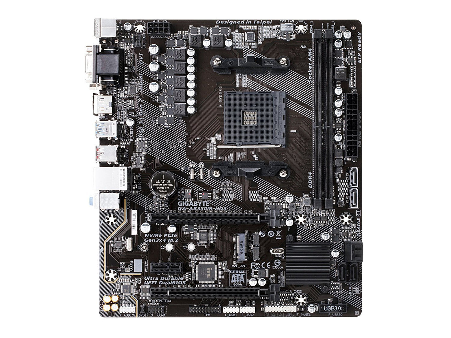 GIGABYTE AB350M-HD3 AMD Compatible Motherboard for Desktop Computer/PC