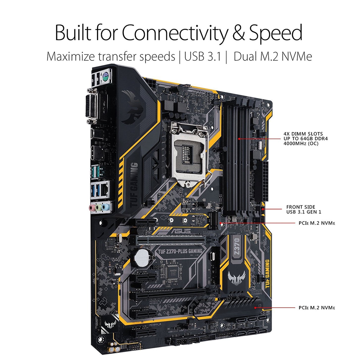 ASUS Z370 PLUS GAMING Intel Compatible Motherboard for Desktop Computer/PC