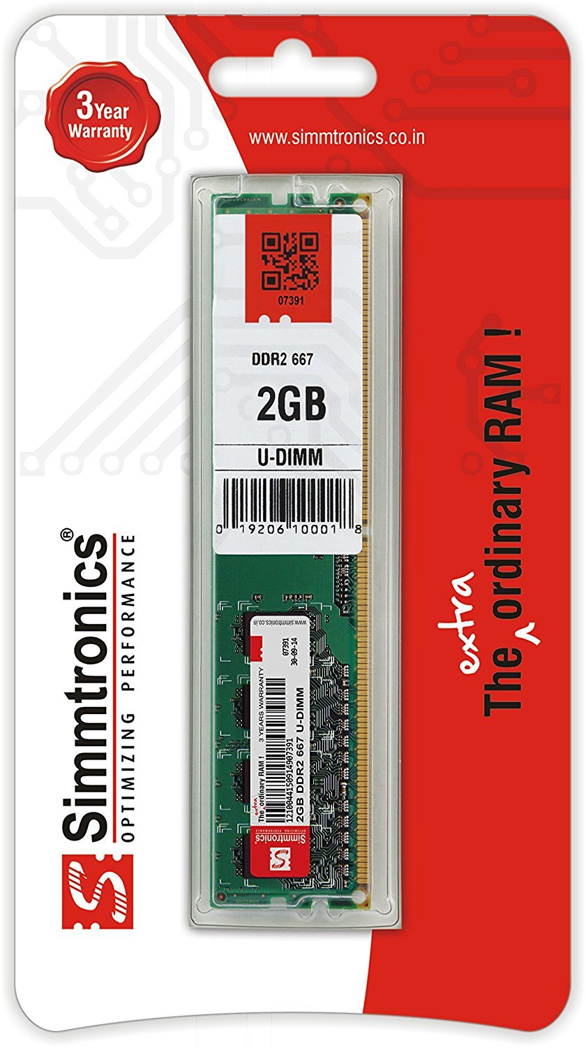 SIMMTRONICS 2GB DDR2 RAM for Desktop Computer/PC