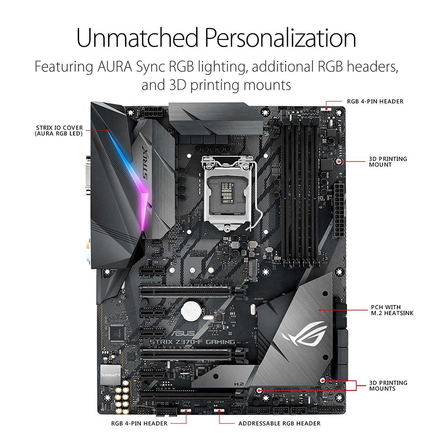 ASUS ROG STRIX Z370-F GAMING Intel Compatible Motherboard for Desktop Computer/PC