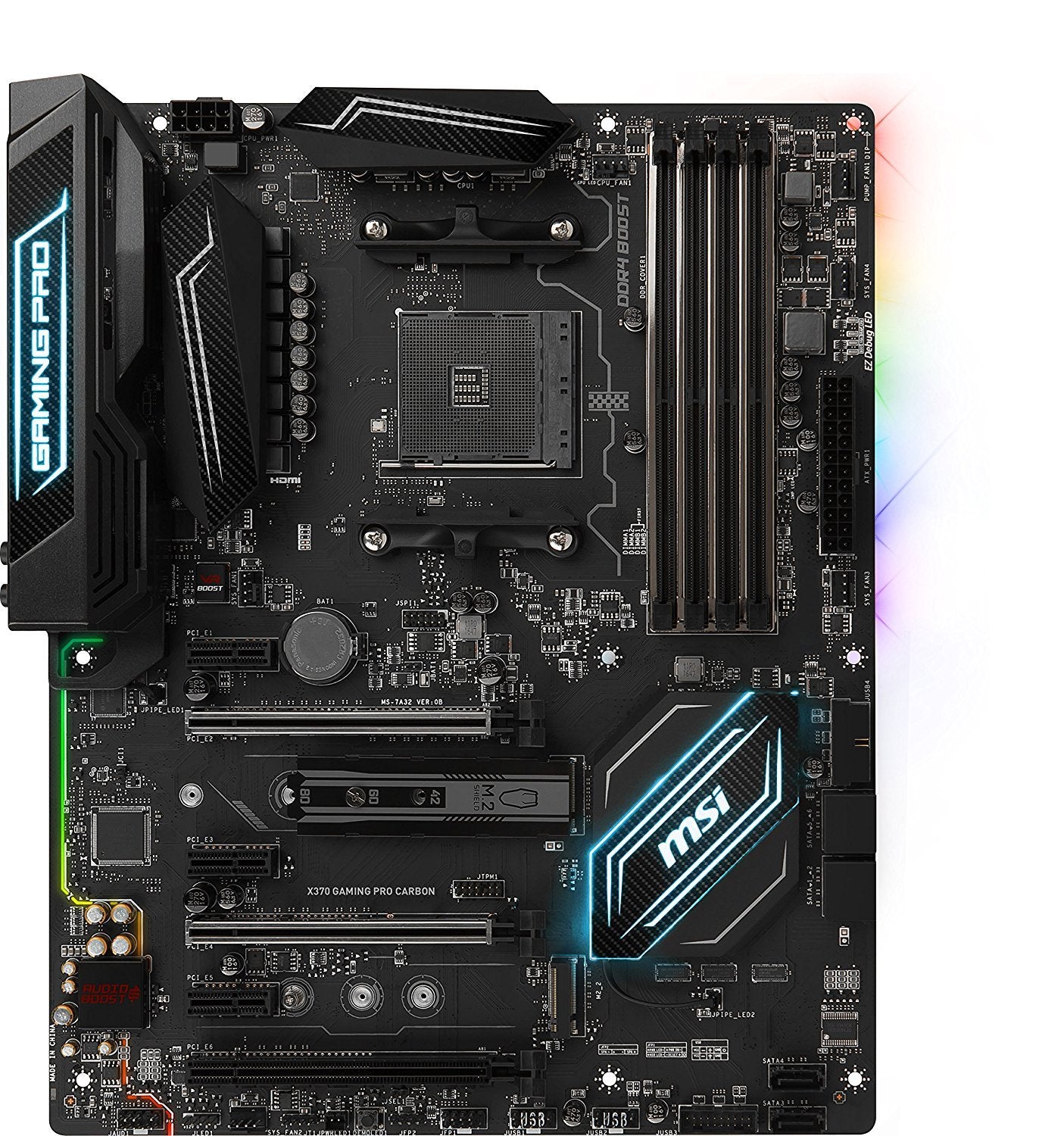 MSI X370 Gaming Pro Carbon Socket AM4 ATX Compatible Motherboard for Desktop Computer/PC