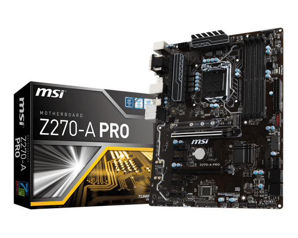 MSI Z270-A PRO Intel Compatible Motherboard for Desktop Computer/PC