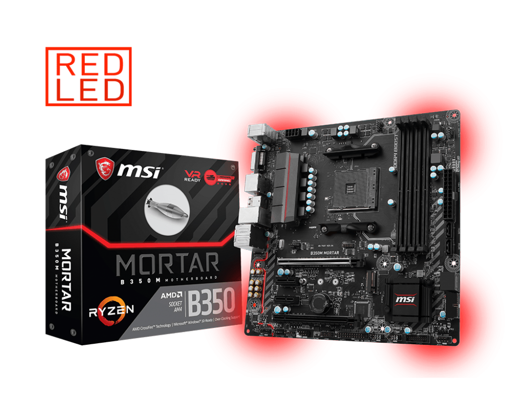 MSI B350M MORTAR AMD Compatible Motherboard for Desktop Computer/PC