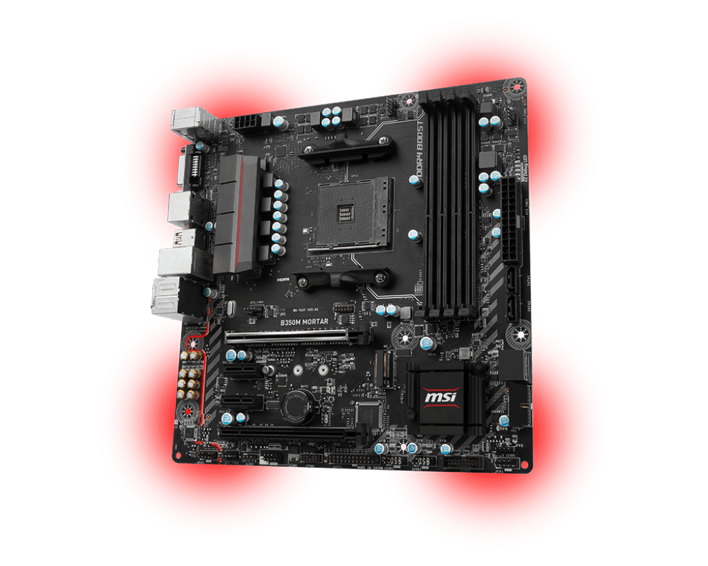 MSI B350M MORTAR AMD Compatible Motherboard for Desktop Computer/PC