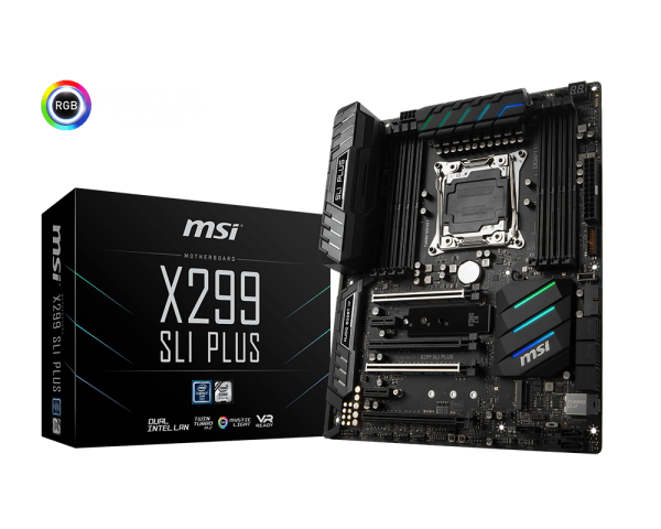 MSI X299 SLI PLUS Intel Compatible Motherboard for Desktop Computer/PC