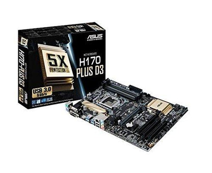 ASUS H170-PLUS D3 (1151) Intel Compatible Motherboard for Desktop Computer/PC