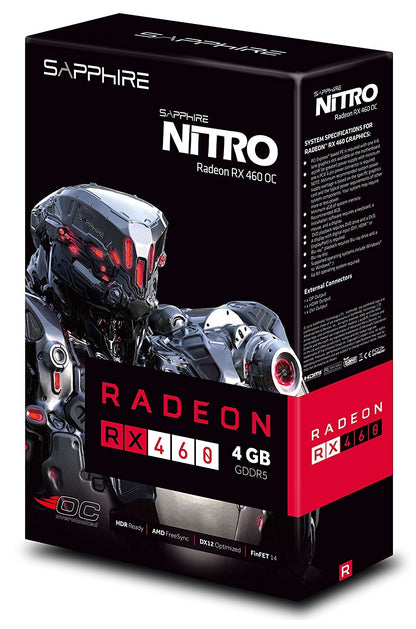 SAPPHIRE Radeon RX 460 OC (4GB DDR5) Graphics Card for Gaming PC