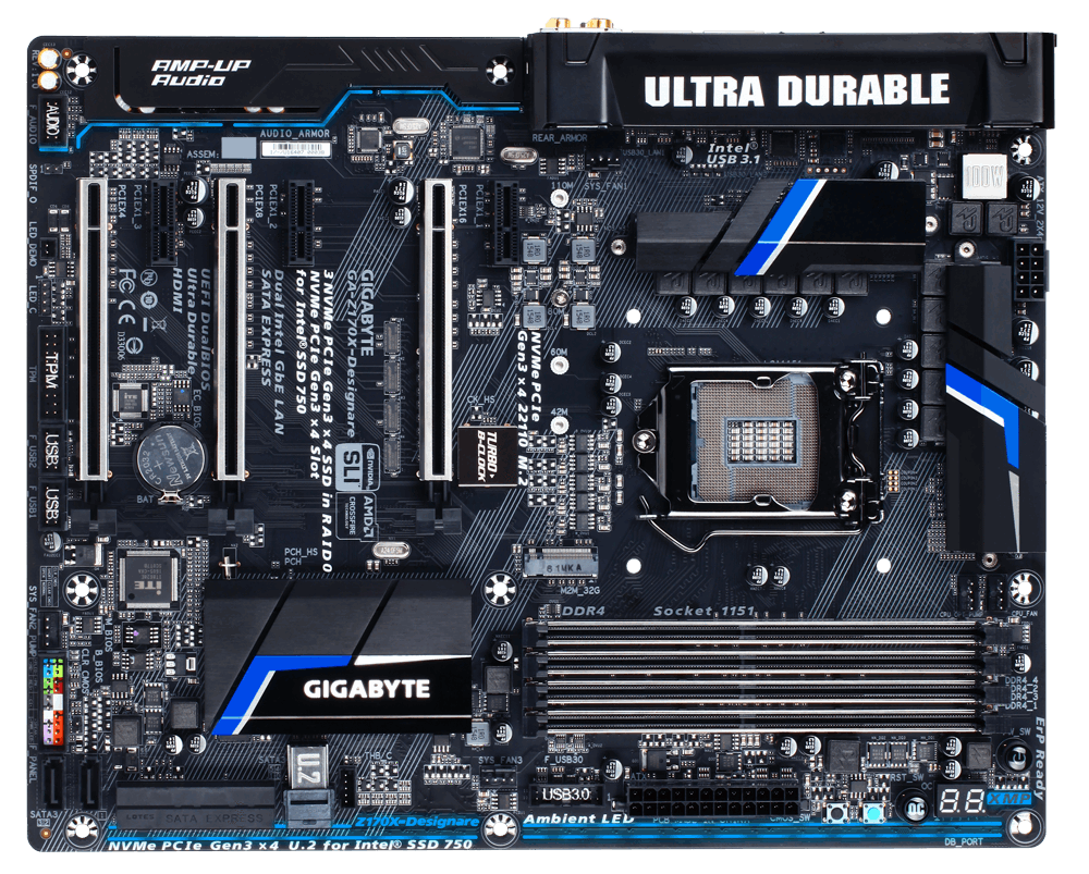 GIGABYTE Z170X DESIGNARE Intel Compatible Motherboard for Desktop Computer/PC