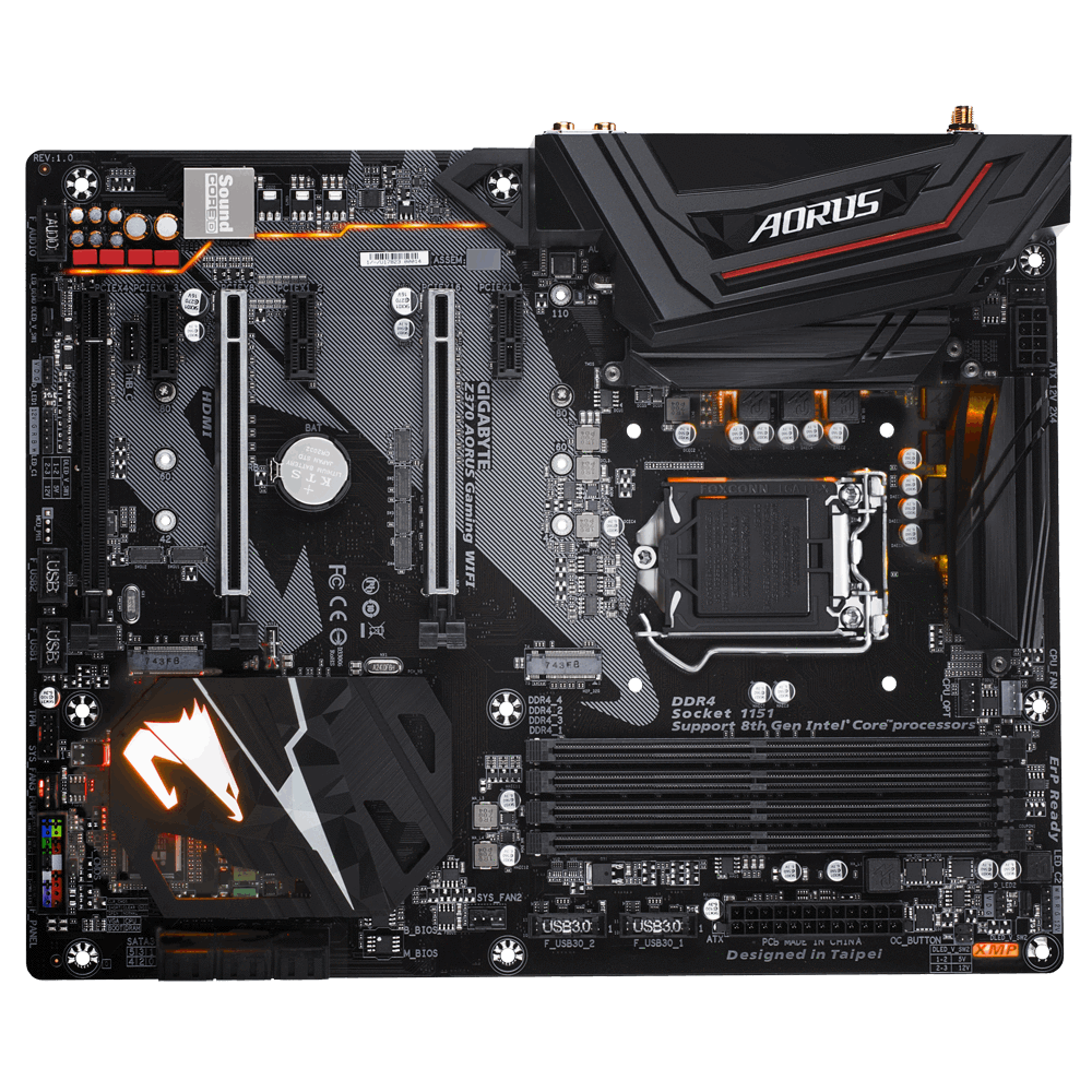 GIGABYTE Z370 AORUS GAMING WIFI Intel Compatible Motherboard for Desktop Computer/PC