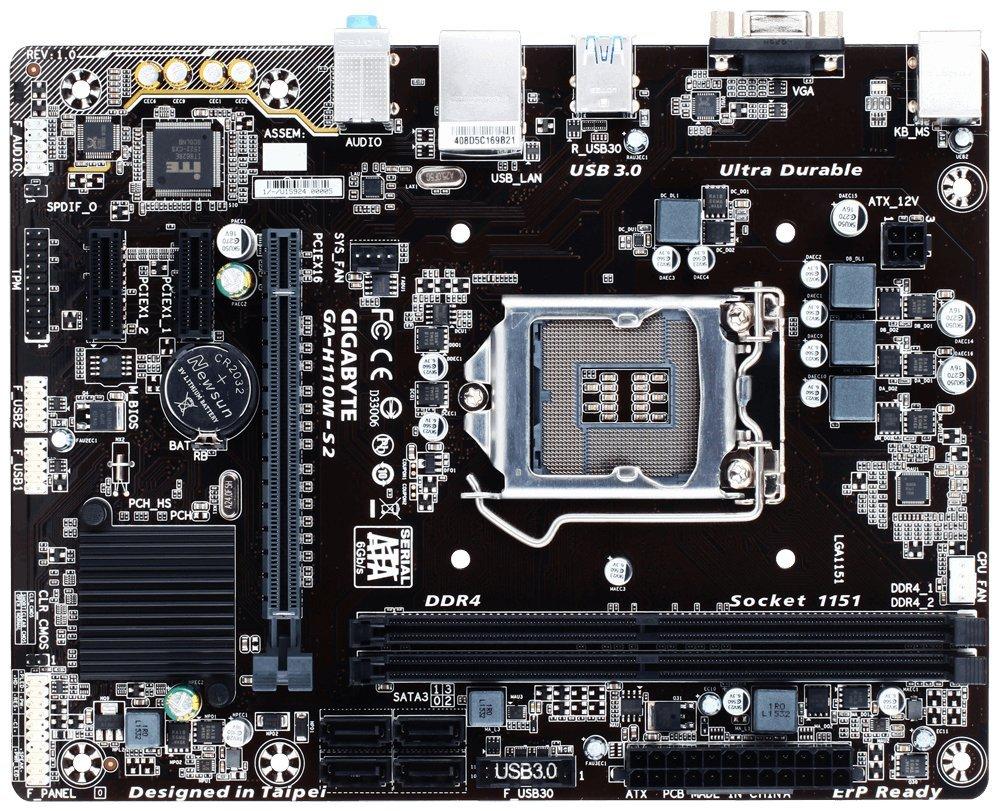 GIGABYTE H110M S2  Intel Compatible Motherboard for Desktop Computer/PC