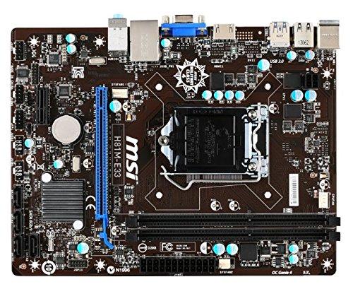 MSI H81M-E33 Socket LGA1150 Intel Compatible Motherboard for Desktop Computer/PC