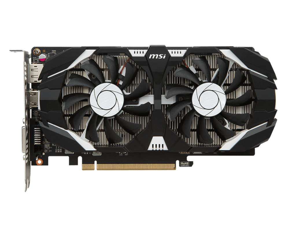 MSI GeForce GTX 1050 2GB OC DUAL FAN Graphics Card for Gaming PC