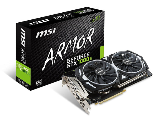 MSI GEFORCE GTX1080Ti 11GB DDR5 ARMOR OC Graphics Card for Gaming PC