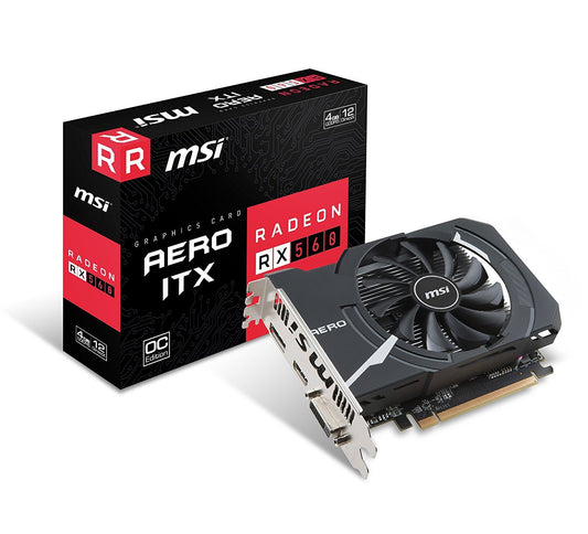 MSI RX 560 AERO ITX 4GB DDR5 OC Graphics Card for Gaming PC
