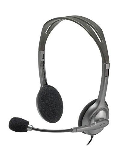 Logitech H111 Stero Headset, Black & Grey