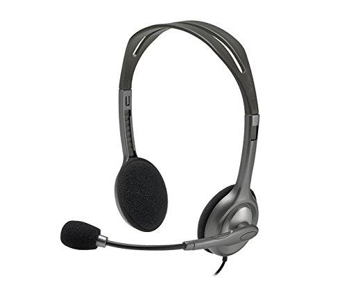 Logitech H111 Stero Headset, Black & Grey