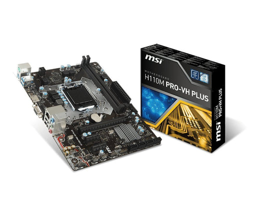 MSI H110M Pro-VH Plus Intel Compatible Motherboard for Desktop Computer/PC